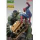 Sideshow Hulk vs Spiderman Diorama Statue